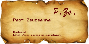 Paor Zsuzsanna névjegykártya